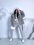 "GREY SMOG" artificial fur coat